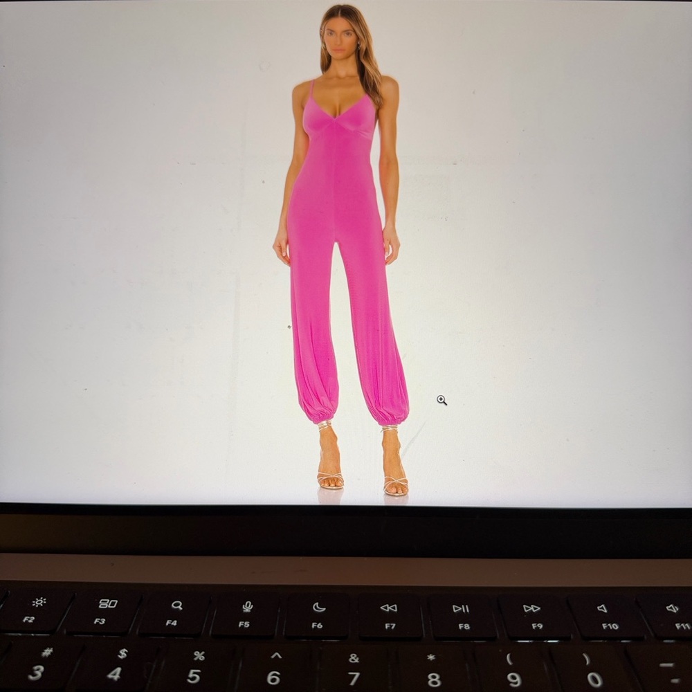 Norma Kamali Hot Pink Jumpsuit